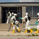 Bomb squad members conduct a nuclear detonation drill at Muscatatuck Urban Training Center near Butlerville, Indiana on Thursday, May 10th, 2007. Photo: AP